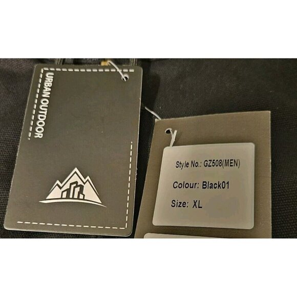 Urban Outdoor Mens Black Canvas Coat Hooded Size Xl Nwt - Picture 5 of 7